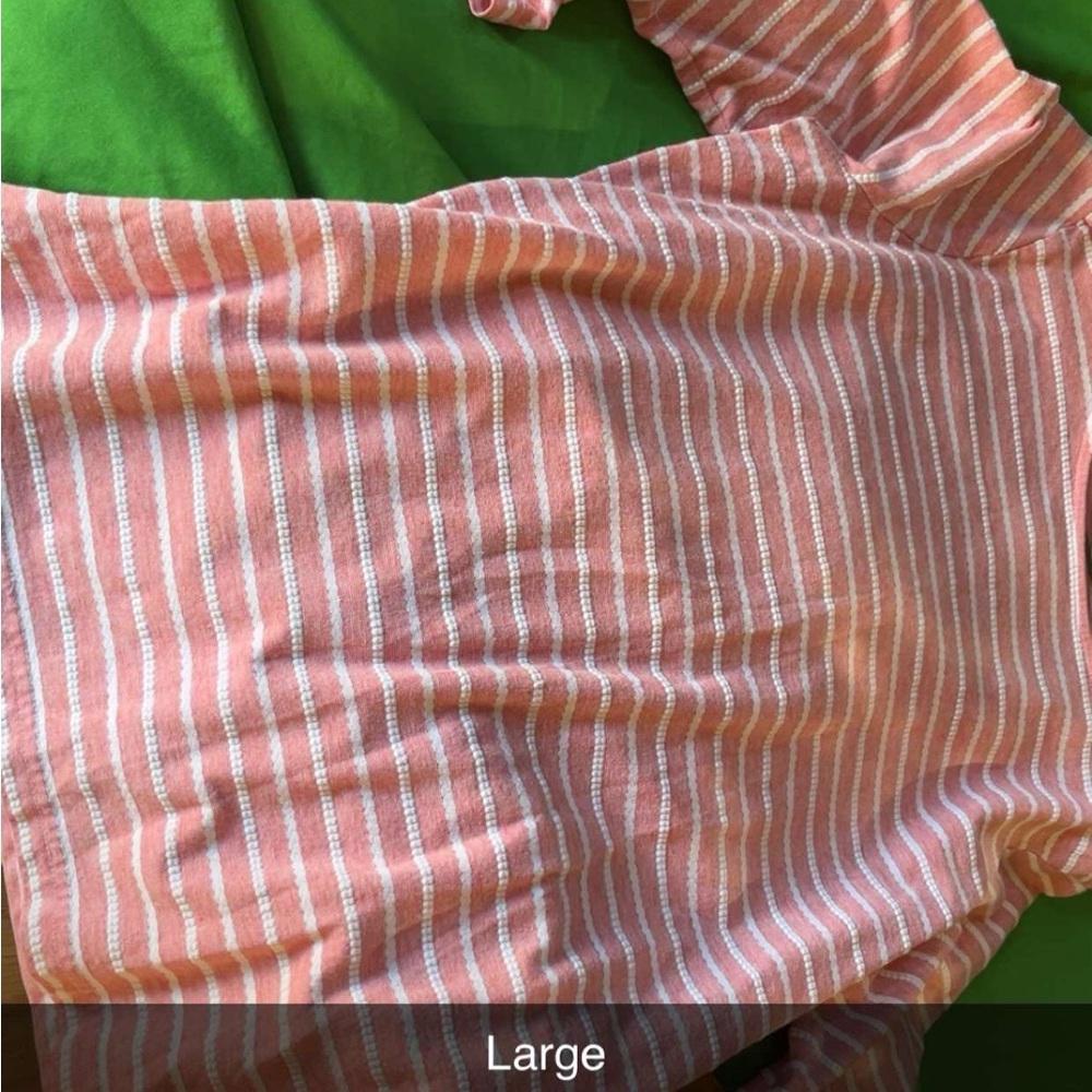 Striped Pink Blouse - Large